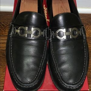 Salvatorre Ferragamo Sonic Black Calf Mens Size 11